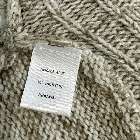 Its Our Time Beige Sleeveless Knit Front Open Women's Cardigan (Medium) - Picture 8 of 8